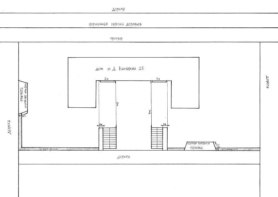 Пример схемы двора, которую герои одной из наших статей приложили к заявке в администрацию